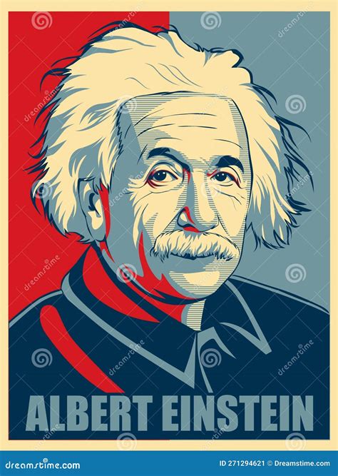 Albert Einstein Vector Portrait Illustration Of The Greatest Physicist