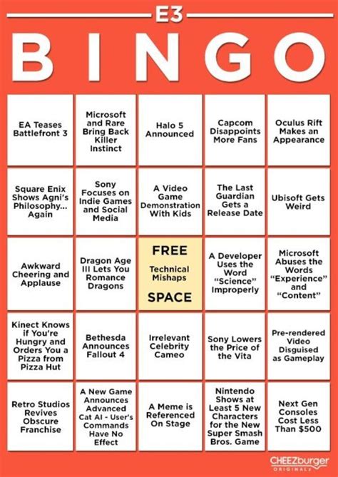 Do you love everything about memes and constantly tag your friends on instagram to see one? Get Ready for E3 2013 with E3 Bingo Card! | Custom Bingo Cards | Know Your Meme