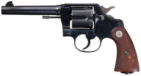 M P Marked Colt New Service Revolver With Holster Rig