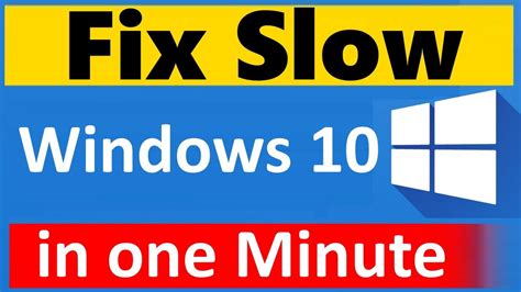 Fix Slow Windows 10 Computer In 1 Minute Youtube