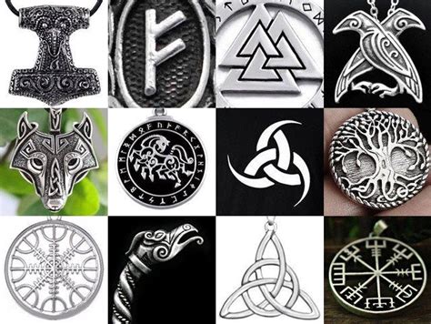 Mjolnir Valknut Helm Of Awe Runes Odins Ravens Fenrir The Wolf