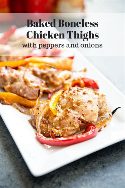 Sep 18, 2020 · 375 degrees: Baked Boneless Chicken Thighs with Peppers and Onions ...