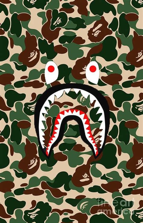 Pin Jsadrianosz Bape Shark Wallpaper Camo Wallpaper Cartoon Wallpaper