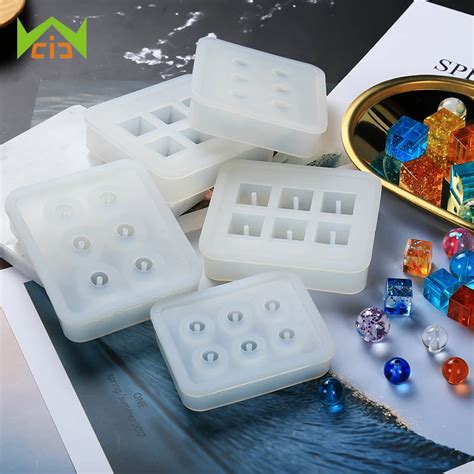 Wcic Ball Beads Epoxy Resin Mold Handmade Diy Crystal Molds Jewelry Pendant Making Tool Resin