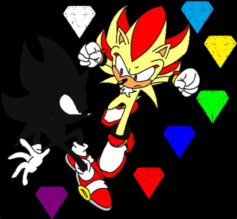 Dark Sonic Vs Super Shadow By Sonicmaker1999 On Deviantart