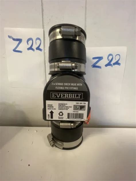 Everbilt 2 In Sewage Check Valve With Flexible Pvc Fittings 2200