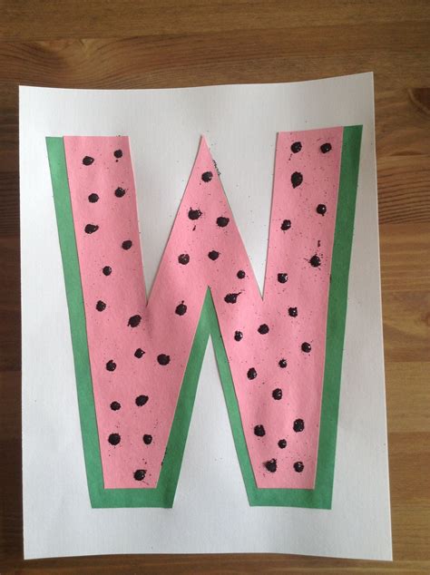 Looking for preschool arts and crafts for letter c? W is for Watermelon Craft - Preschool Craft - Letter of ...