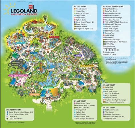 Legoland California Height Restrictions Travel Pinterest Legoland