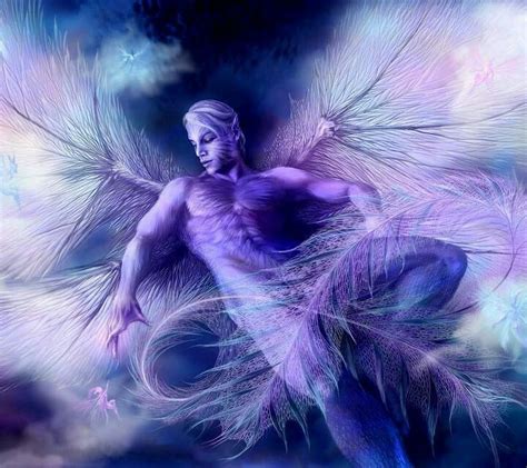 Purple Angel Angel Wallpaper Male Fairies Male Angel