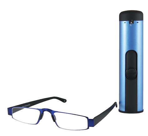 imag executive slim metal reading glasses with hard case 3 00 blue health