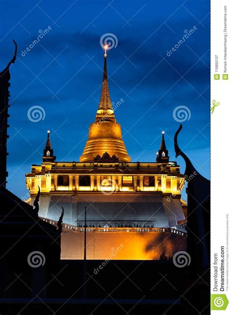 The temple is is 77 meters tall and contains lots of ancient beside wat arun (my other 'second favourite temple' in bangkok), the golden mountain temple is. Golden Mountain Temple Or Wat Saket Bangkok. Stock Image ...