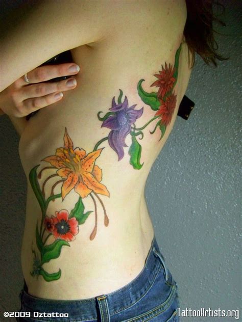 Even for a man flowers can be a great addition to a hand tattoo. flower bouquet tattoo designs | flowers flower collage ...