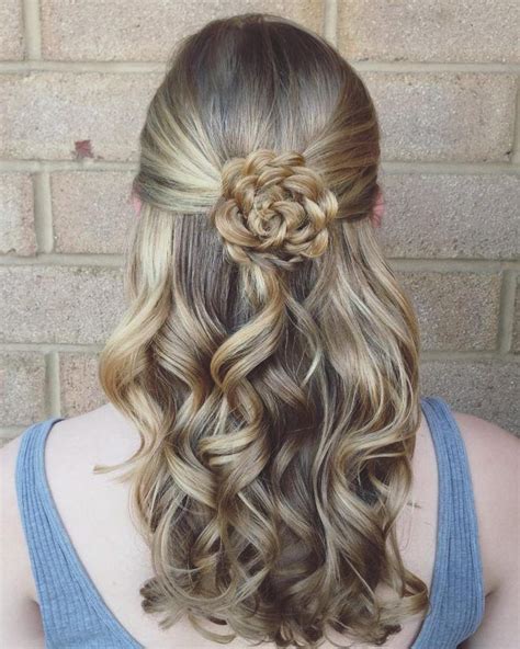Fantastic Long Hairstyles With A Rose