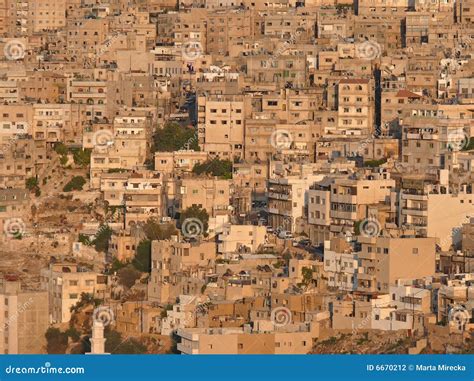 Bird View On Arabic City Middle East Stock Photo Image Of North