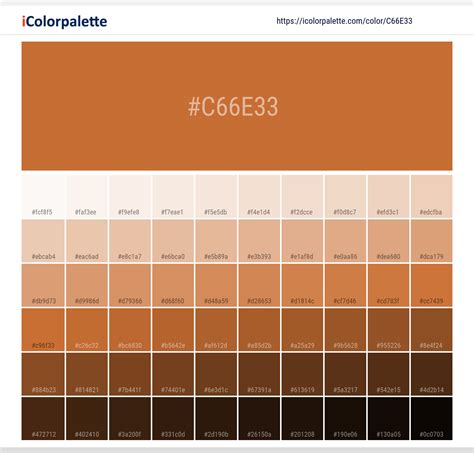 Pantone 17 1140 Tpg Marmalade Color Hex Color Code C66e33