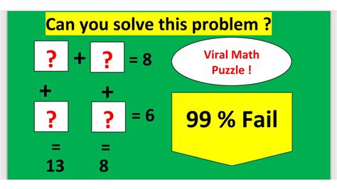 Math Puzzle With Answers Youtube