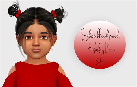 See more ideas about sims 4, sims, sims hair. simiracle: " Sketchbookpixels Harley Buns - 3T4 ♥ Credit ...