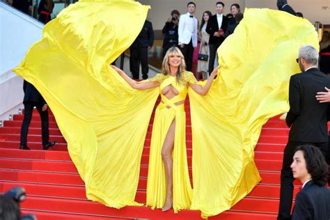 Heidi Klum Wore A Sexy Yellow Dress To Cannes And Unfortunately She