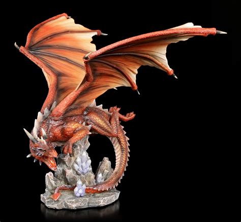 Red Dragon Figurine Fire Star Dragons Colored Figures Gothic