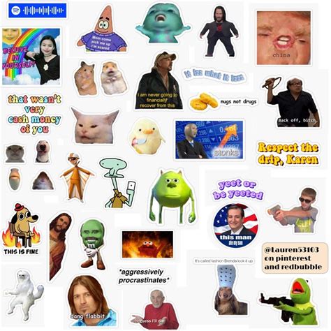 Meme Sticker Pack 2 Sticker By Lauren53103 In 2020 Meme Stickers