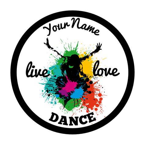 Custom Live Love Dance Circle Sticker