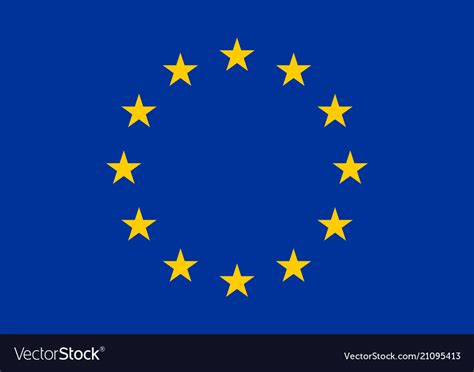 European Union Flag Royalty Free Vector Image Vectorstock