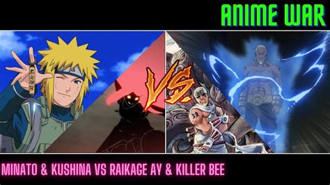 Joinin Minato And Jonin Kushina Vs Raikage Ay And Killer Bee In Jump