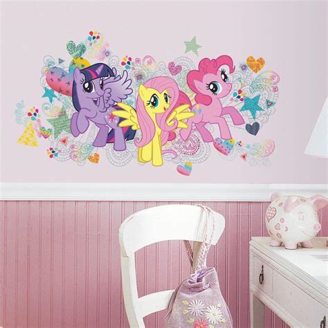Whether you want your house to look like it popped out of magazine or my little pony faux taxidermy you pick. RoomMates 5 in. x 19 in. Peel and Stick My Little Pony ...