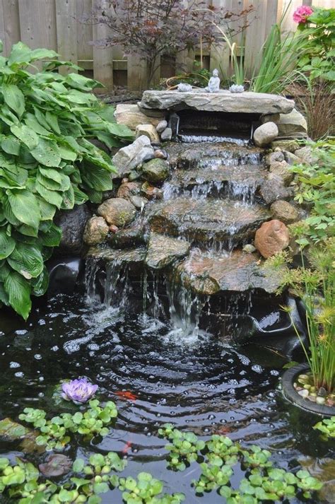 Fresh And Beautiful Backyard Ponds And Waterfall Garden Ideas
