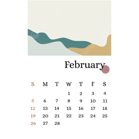 Ästhetischer Kalender Februar 2023 Kalender Februar Monatlich Png