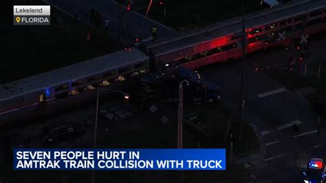 Train Derailment Amtrak Train Derails In Lakeland Florida After Crashing Into Semi Truck