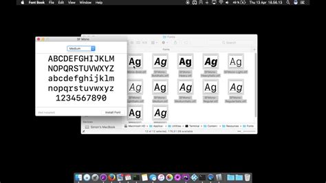 How To Install And Use Apples Sf Mono Font On Macos Sierra Youtube