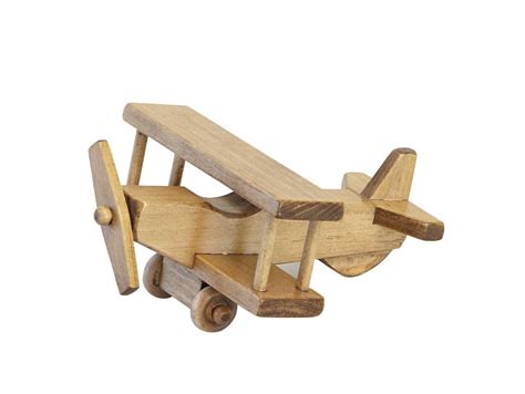American Made Small Wooden Toy Airplane Heritage Doll Furniture