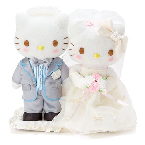 Sculpted ribbon hello kitty bows. Hello Kitty Plush Set: Pearl Wedding - The Kitty Shop