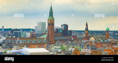 Panorama Of Copenhagen Aerial View Denmark Stock Photo Alamy