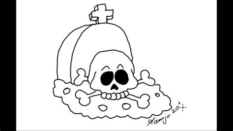 Coole bilder zum zeichnen mit gesichtern. Lets Draw Happy Halloween 2014 Grabstein Totenkopf skull ...