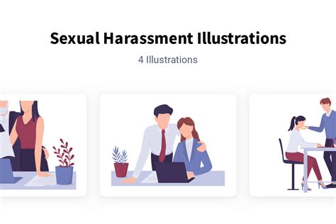 premium sexual harassment illustration pack from people illustrations