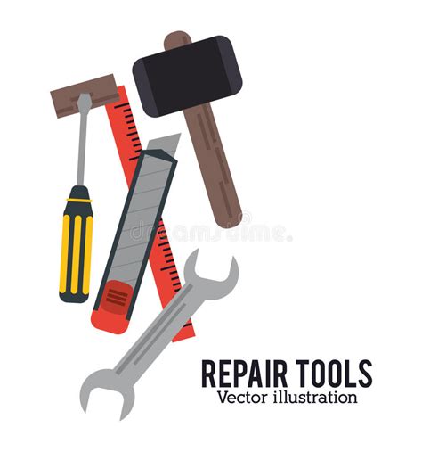Repair Tools Construction Design Stock Vector Illustration Of Labor