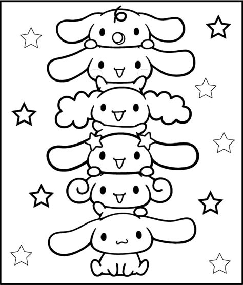 Cinnamoroll From Sanrio Coloring Page Free Printable Coloring Pages