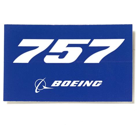Boeing 757 Sticker Blue