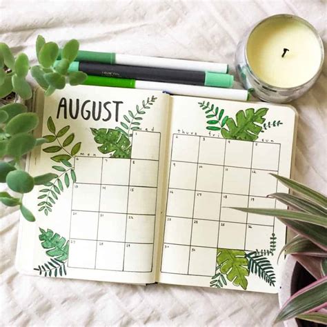 20 Beautiful August Bullet Journal Covers Ideas Brighter Craft