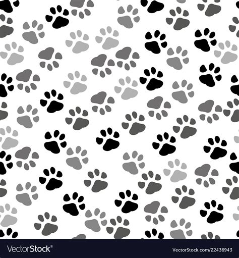 Background With Dog Paw Print And Bone Stock Vector I