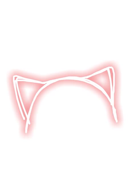 Cat Ears Pink Accessories Line Sticker By Carlaaa16