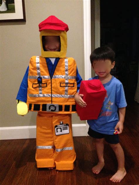 Homemade Halloween Emmet Costume From The Lego Movie Seen Here With
