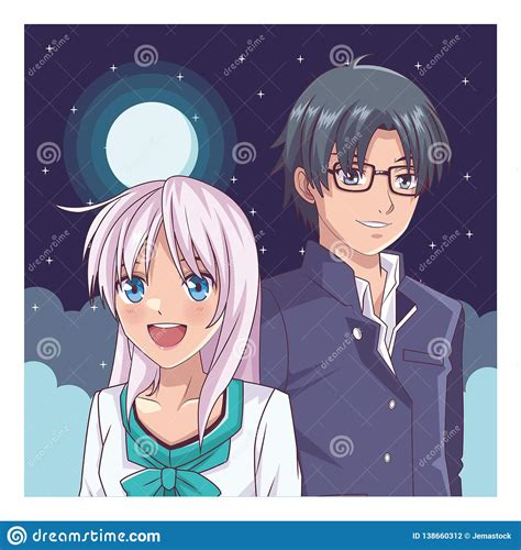 Couple Anime Manga Stock Vector Illustration Of Manga 138660312