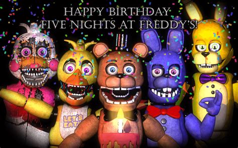 Happy Birthday Five Nights At Freddy S With Some Future Fangame Characters And Wip Models R