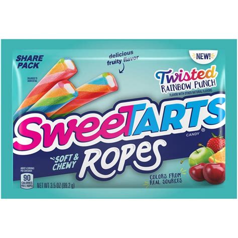 Sweetarts Twisted Rainbow Ropes Share Pack 35 Oz