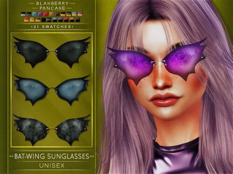 The Sims 4 Bat Wing Sunglasses At Blahberry Pancake Cc The Sims