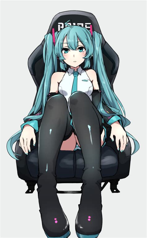 igo miku hatsune miku vocaloid highres 1girl ahoge aqua eyes aqua hair aqua nails aqua