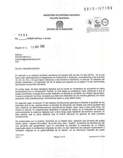 Protocolo De Policía Nacional De Colombia Piedad Maya Protocolo